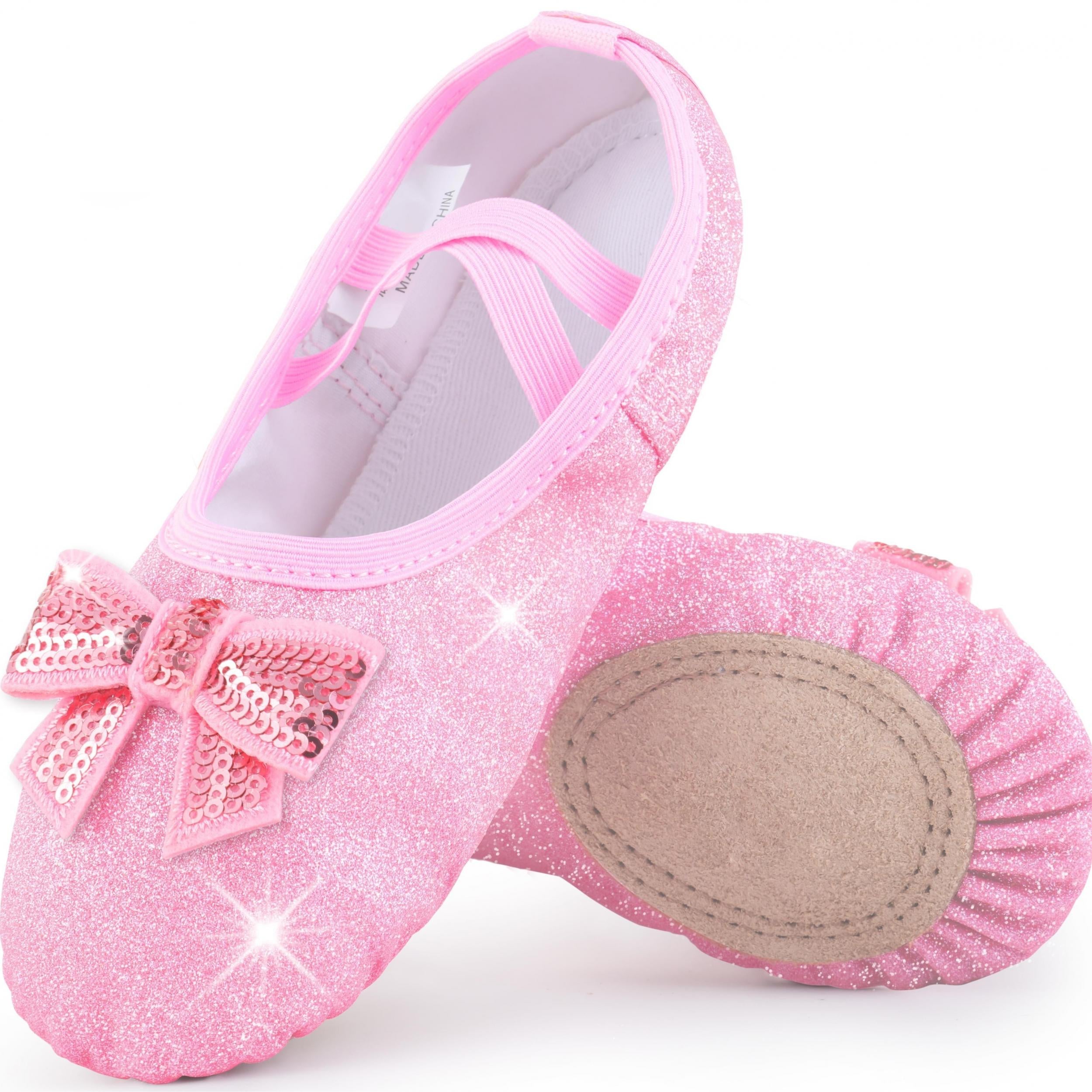 Girls Split Sole Sequin Ballet Shoes Soft Dancing Shoes