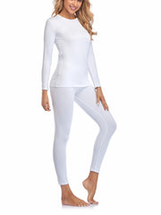 Women's Thermal Underwear Set Long Sleeve Crew Neck Tops & Pants