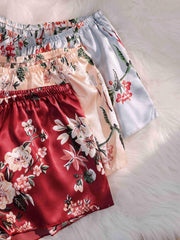 Floral Print Soft & Comfy Women's Pajama Shorts