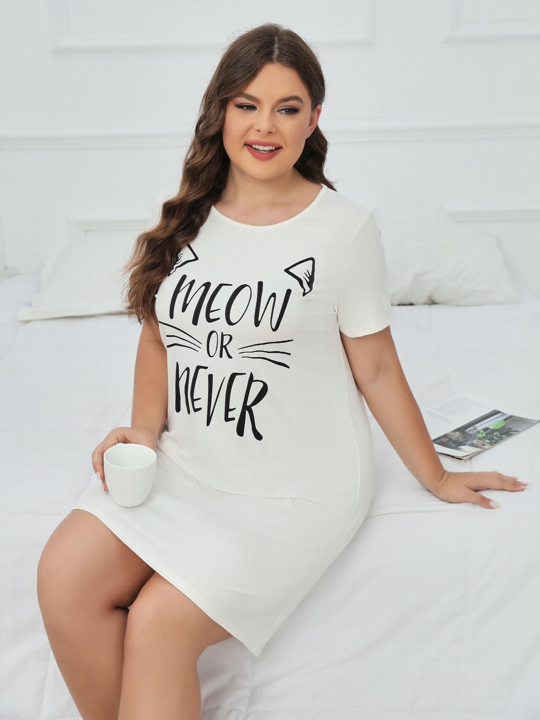 Letter Print Casual Loungewear Dress