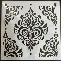 Large Flower Damask Stencil Template for Home DIY Painting