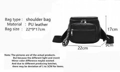 PU Leather Bucket Bag Round Shoulder Bags Lady Crossbody Bag