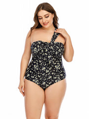 Ditsy Floral One Shoulder Swimsuit