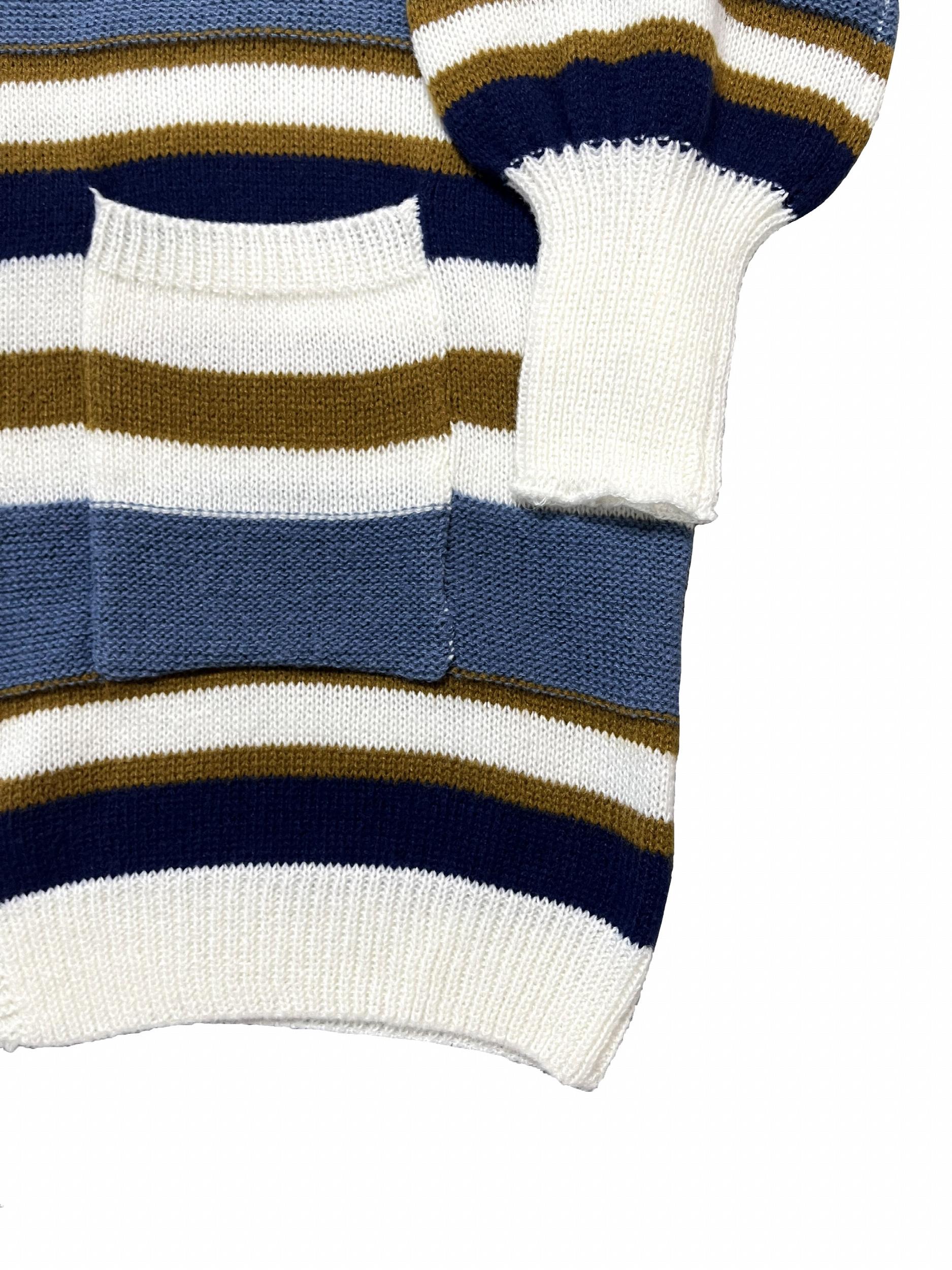 Stripe Print Button Up Long Sleeve Cardigan