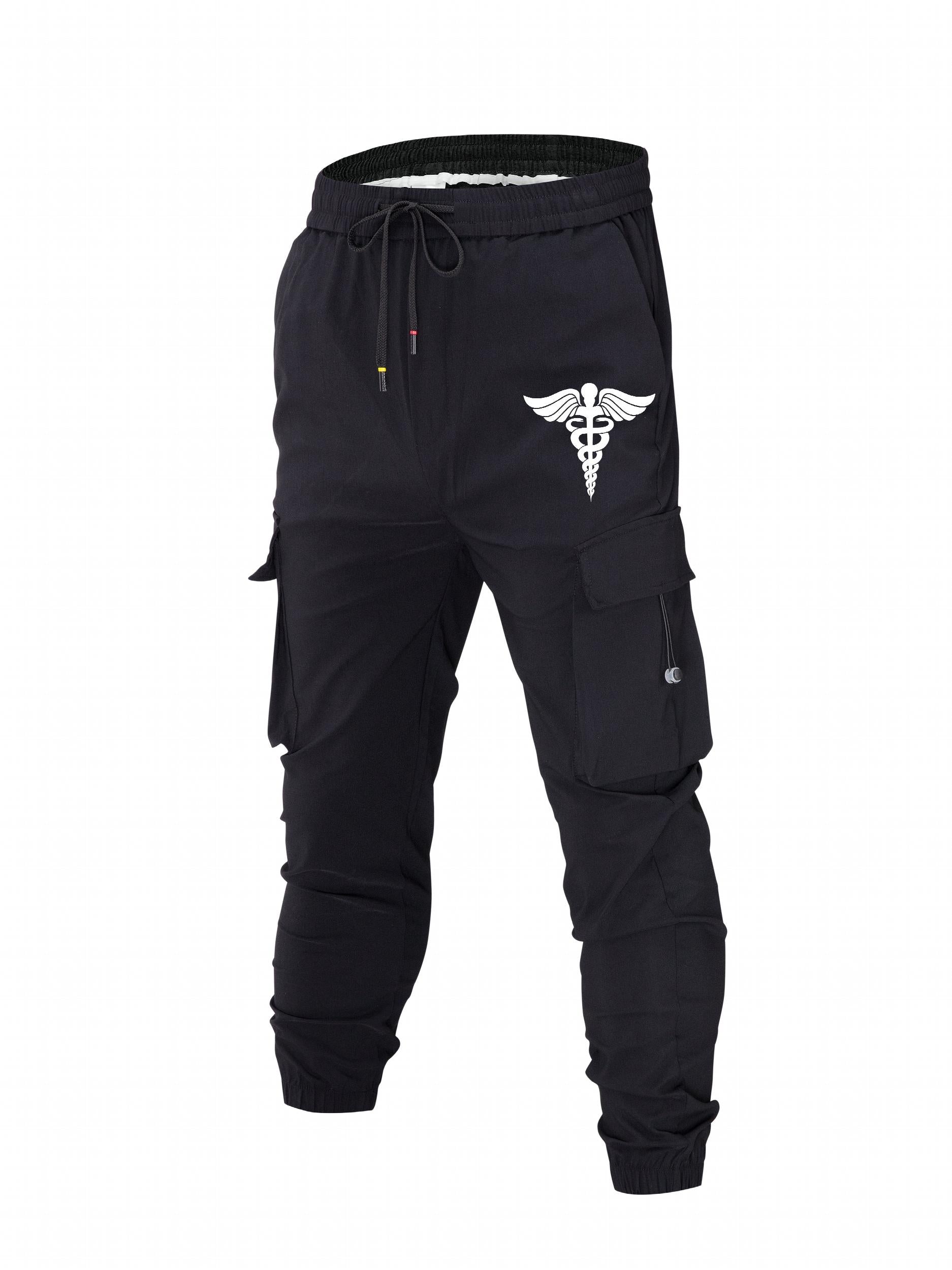 Med Corps Flap Pocket Cargo Pants Men's Drawstring Joggers