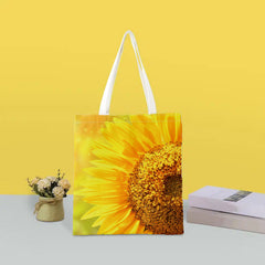 Sunflower Series Printed Eco Friendly Shopping Tote Bag