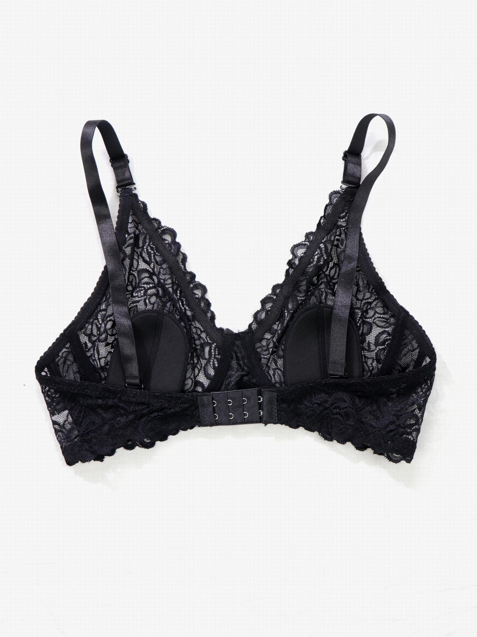 2pcs Lace Wireless Bras Ultra thin Breathable Everyday Bra Women's Lingerie