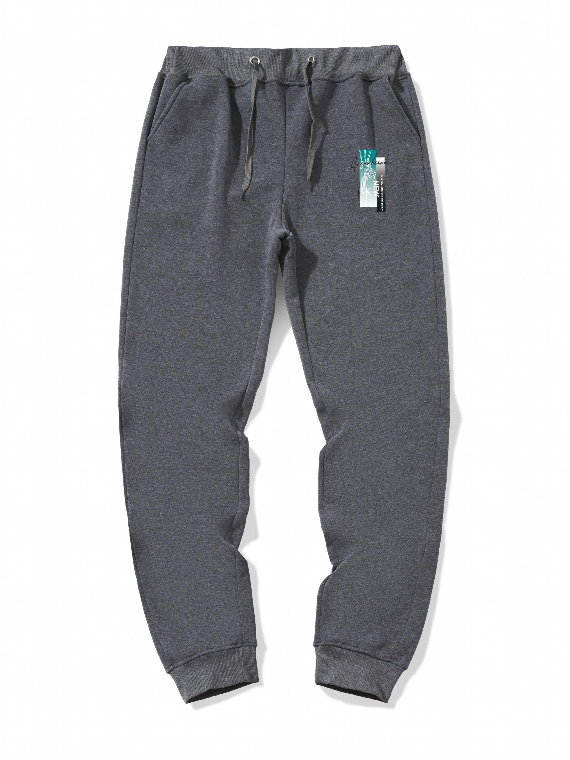 Men's Graphic Print Jogger Sweatpants with Drawstring