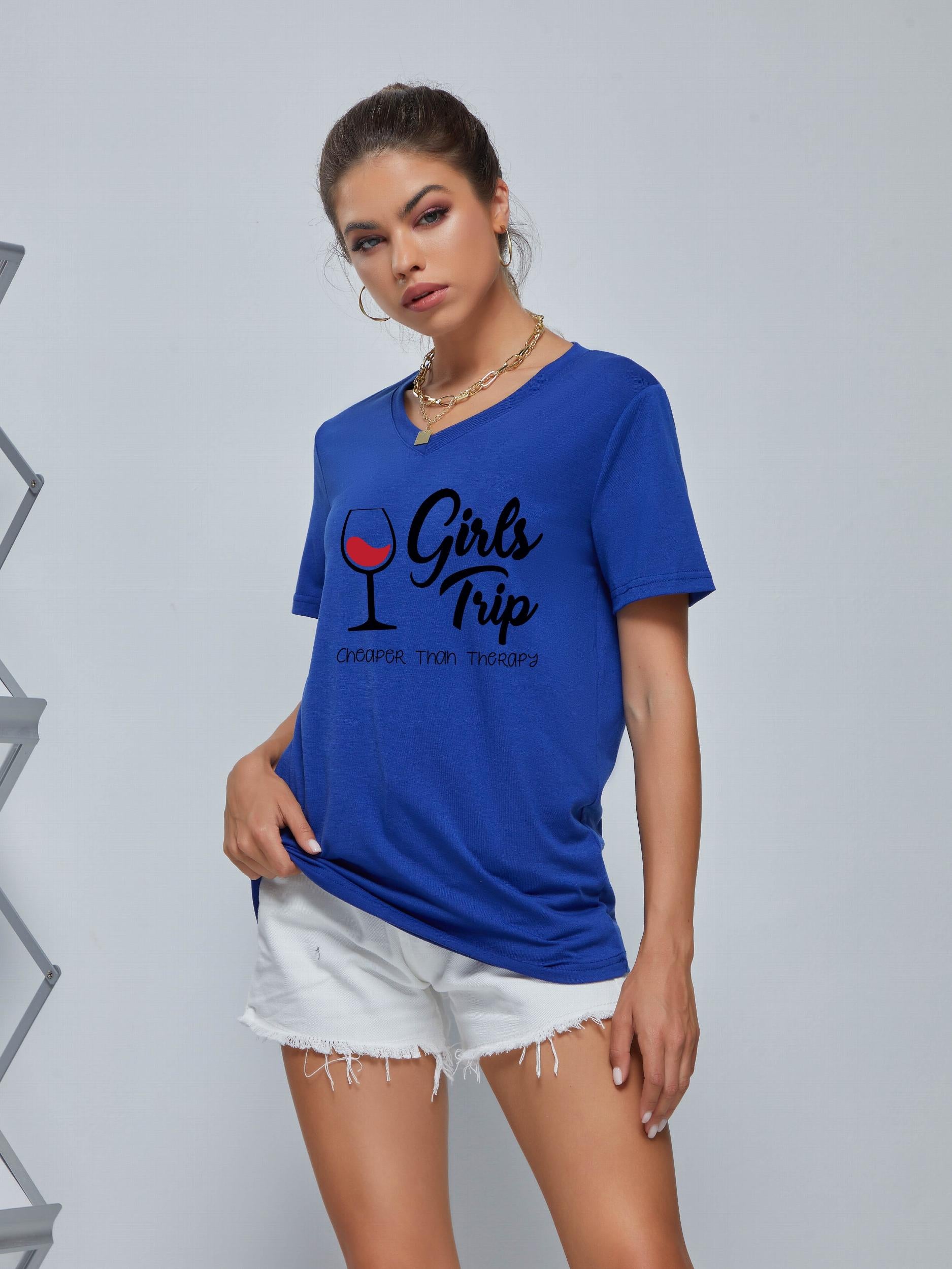 GIRLS TIME Loose Tank Top V Neck Sports Fitness Yoga Running Top