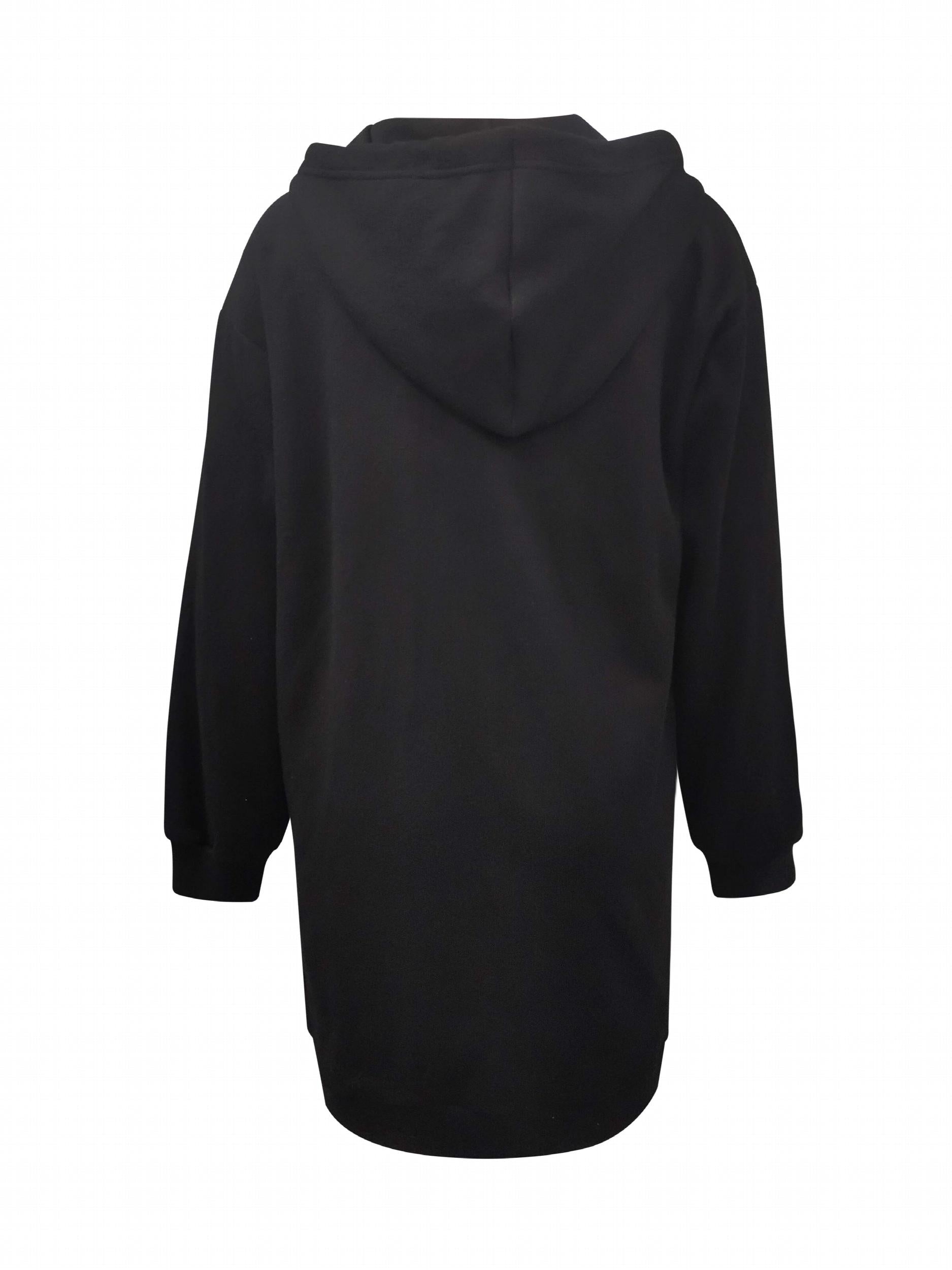 Hooded Drawstring Dress with Pockets Long Sleeve Casual