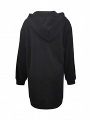 Hooded Drawstring Dress with Pockets Long Sleeve Casual