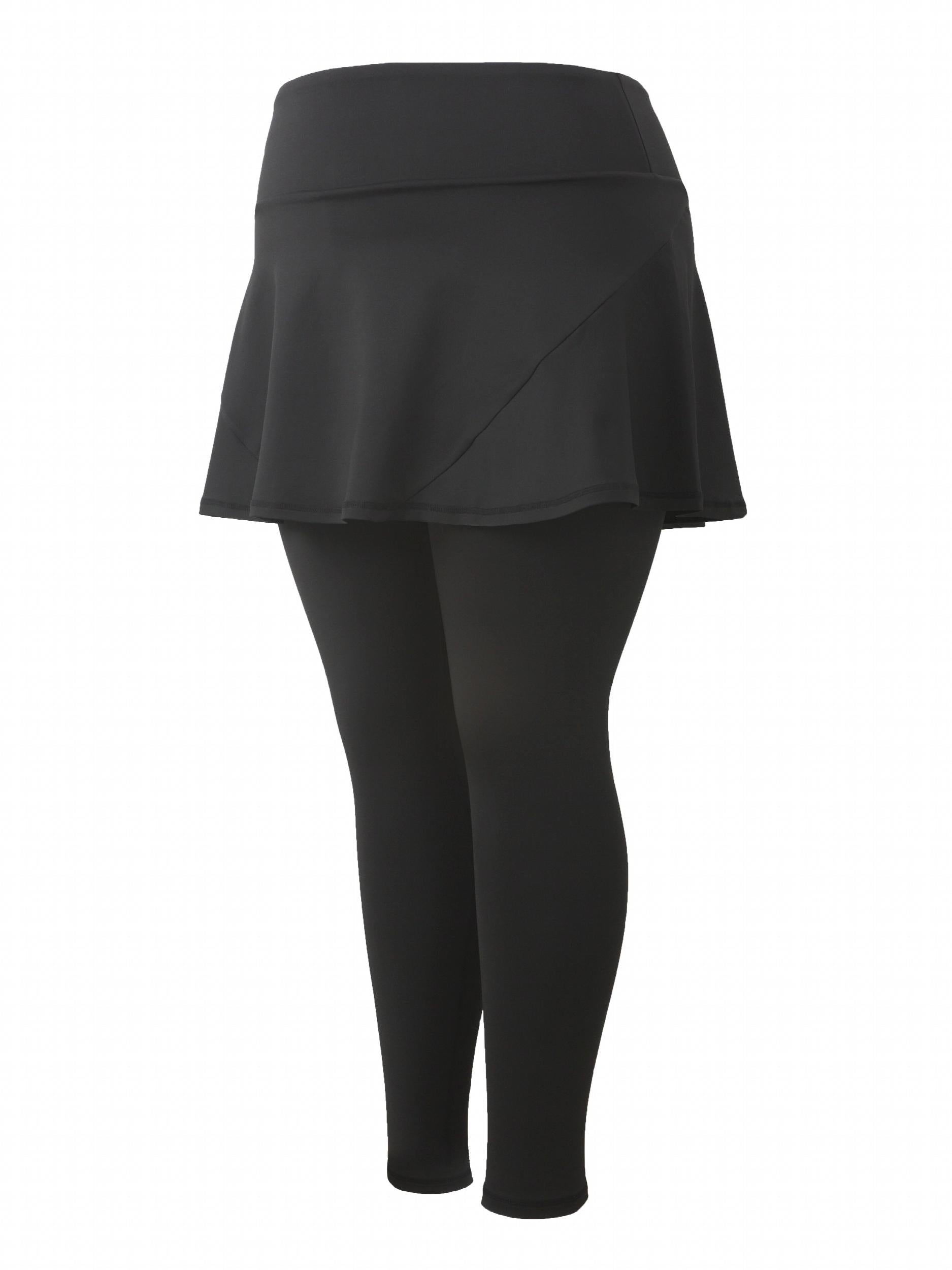 Sports Leggings Women's Plus Solid Wide Waistband High Stretch