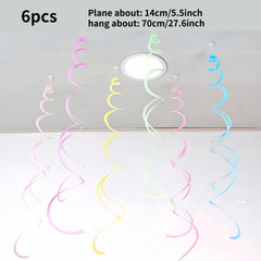 6pcs Hanging Streamers Sequin String Birthday Home Decor