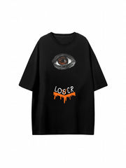 Print Loose Hip Hop Short Sleeve Tee Shirt Crew Neck Graphic Unisex Tee