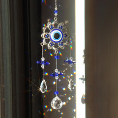 Crystal Evil Eye Suncatcher for Home Protection