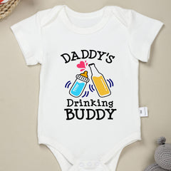 Baby Boys Daddy s Drinking Buddy Short Sleeve Romper