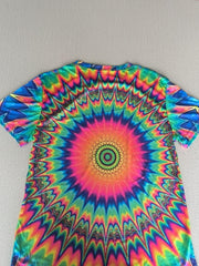 Men's 3D Swirl Print T-shirt Casual Stretch Crew Neck Tee