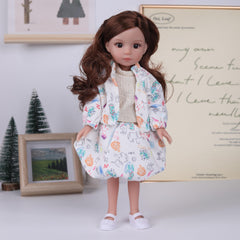 35 Girl Doll Winter Outfit Collectible Toy Christmas Gift Light Brown