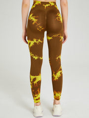 Seamless Tie Dye Sports Leggings Yoga Workout Pants