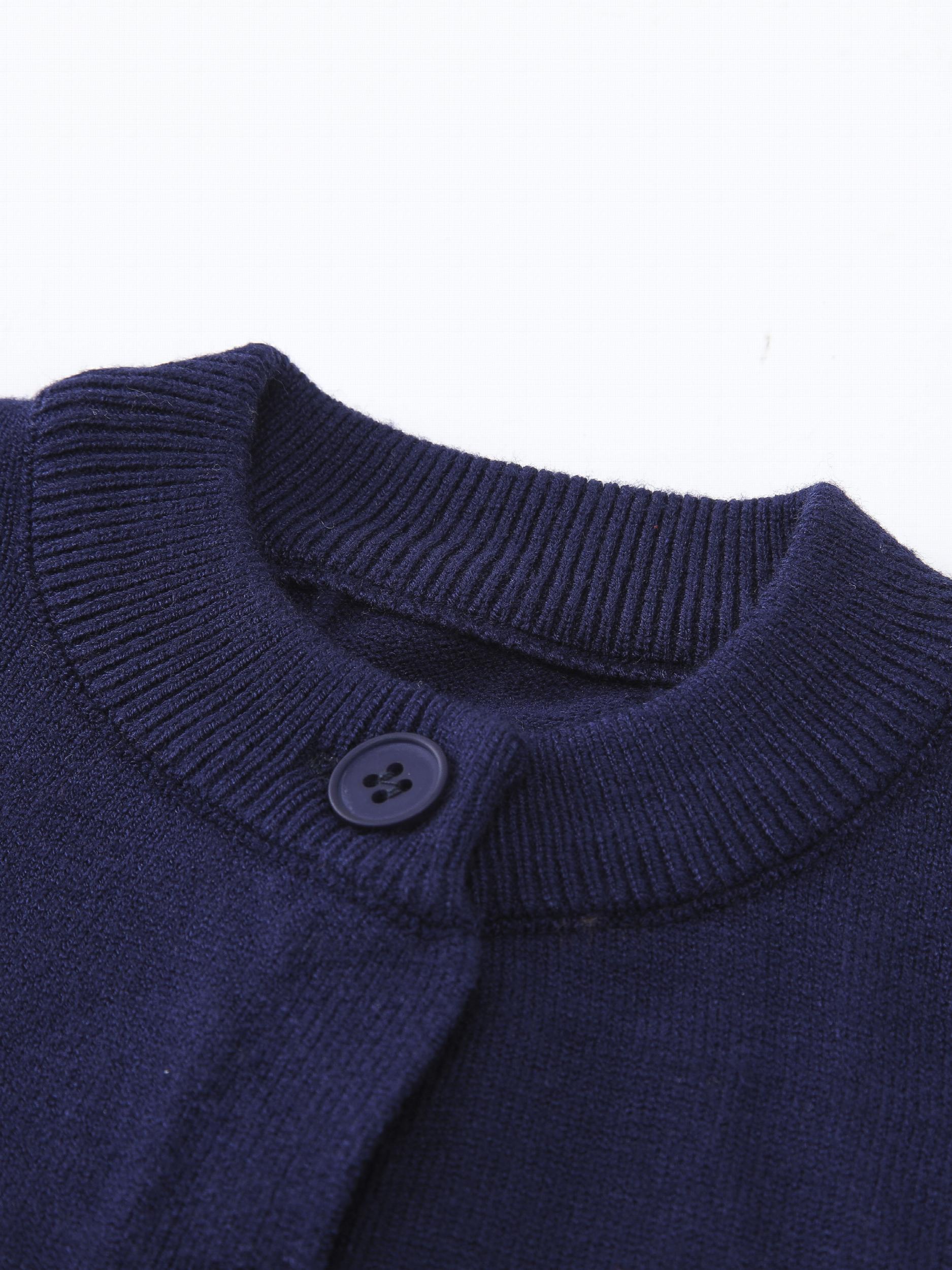 Toddler Boys Striped Knit Cardigan Thermal Sweater
