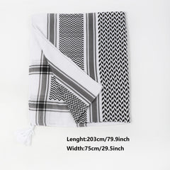 Men's Grey Striped Folding Line Scarf Headscarf