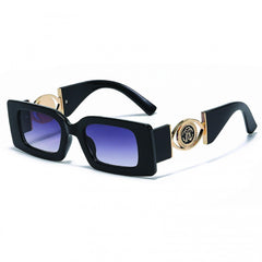 Y2K Rectangle Sunglasses Engraved Temple UV400