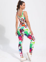 Graffiti Yoga Sports Set: Bra & Leggings