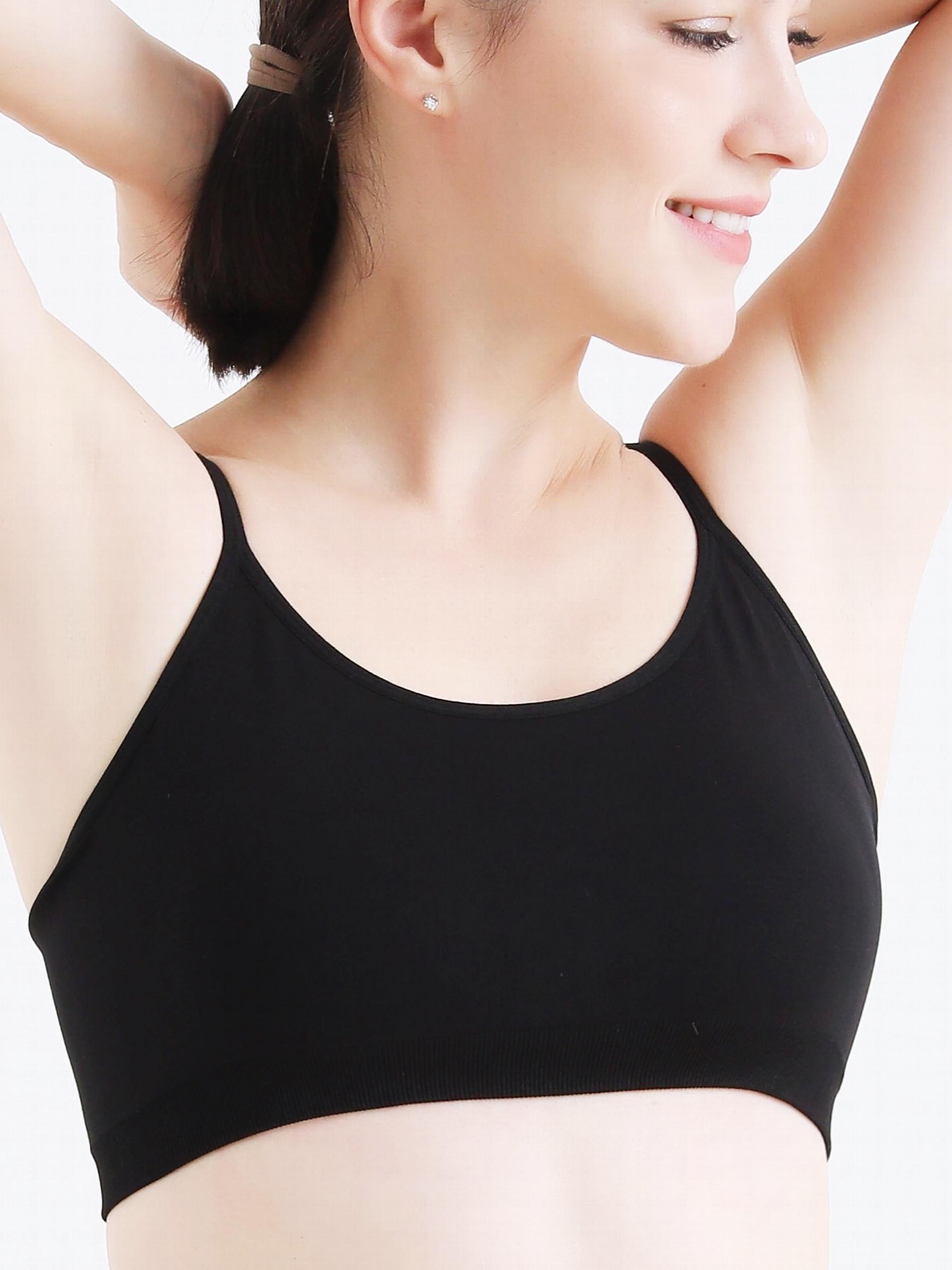 3pcs Criss Cross Back Cami Tops Slim Sports Crop Top Women's Lingerie