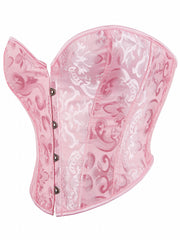 Jacquard Strapless Corset Bustier Tummy Control Lace Up Body Shaper