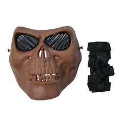 Skull Skeleton Devil Half Face Airsoft Mask Halloween Cosplay Props