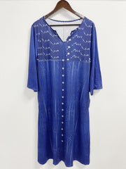 Casual Dress Women's Plus Print Short Sleeve Stretch Dress