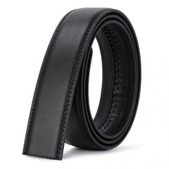 Men's PU Leather Business Belt with Golden Automatic Buckle