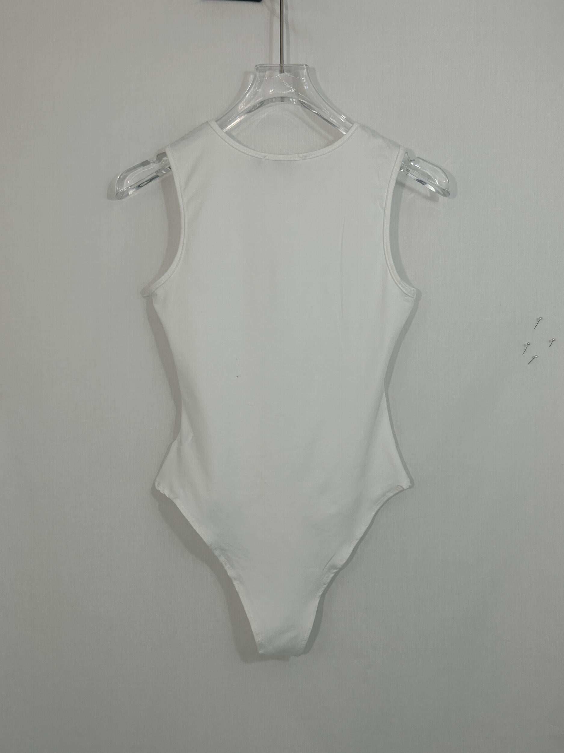 Sleeveless Crew Neck Tank Bodysuit for Women