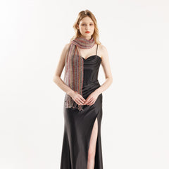 Vintage Tassel Shawl Thin Knitted Wraps Beach Cover Up