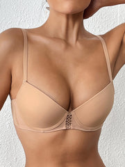3pcs Hollow Out T Shirt Bras Comfy Breathable Push Up Bra