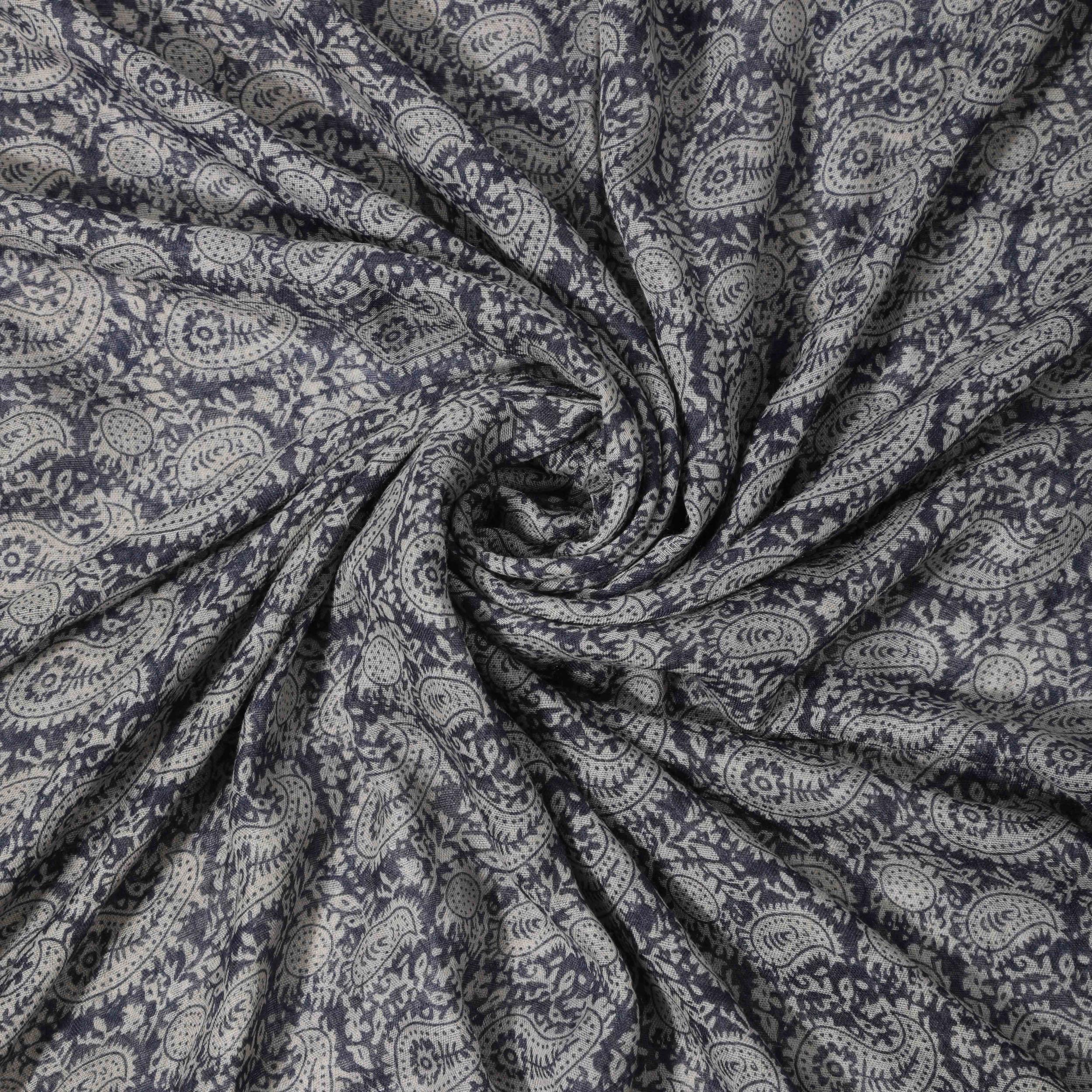 Paisley Print Scarf Thin Gauze Shawl Tassel Head Wrap Vintage Turban