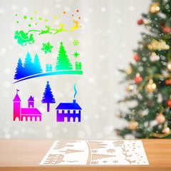 Christmas Painting Stencils Wall Decoration DIY Hand-painted Kids Graffiti