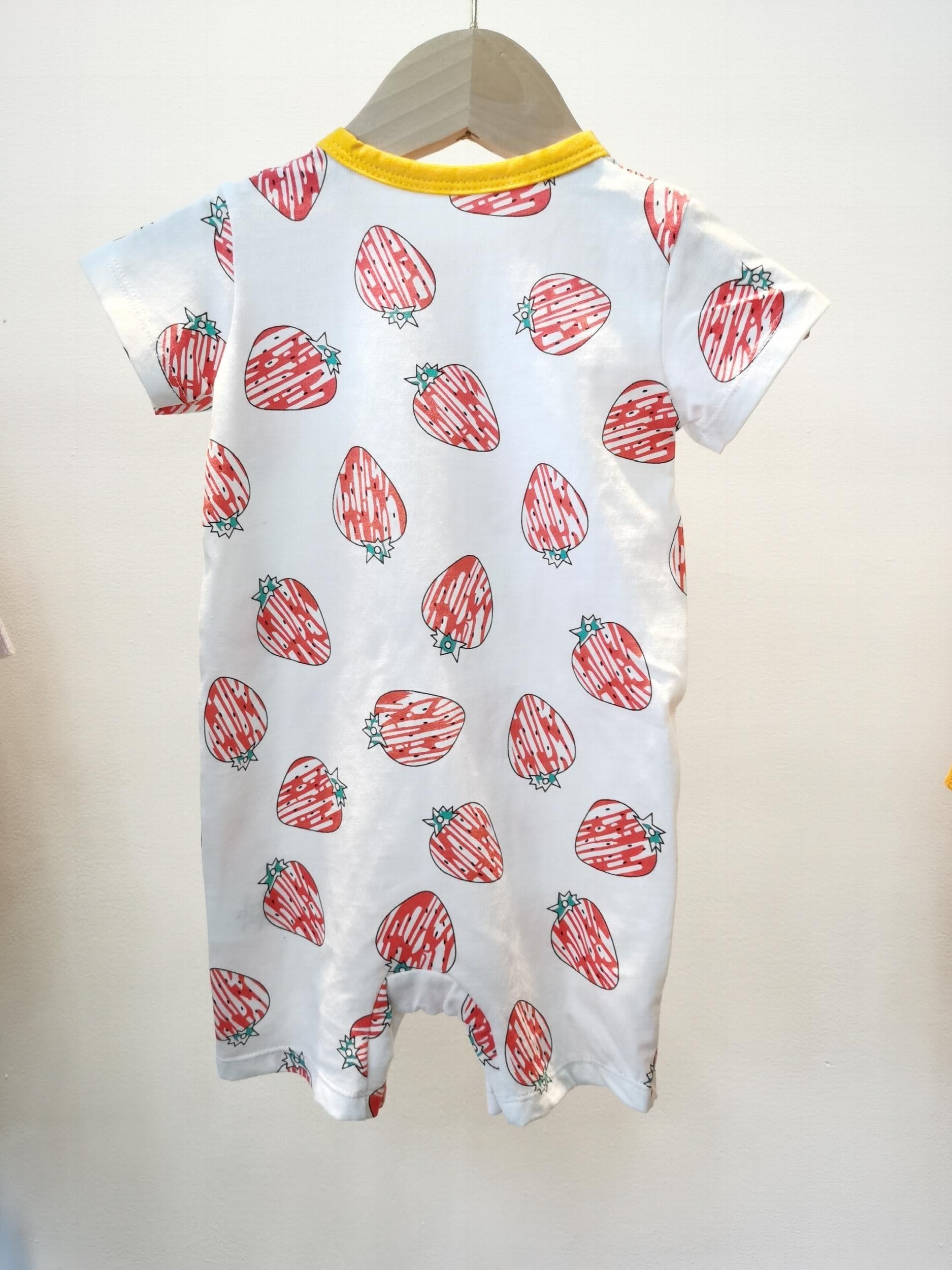 Baby Dinosaur Print Romper Short Sleeve Jumpsuit