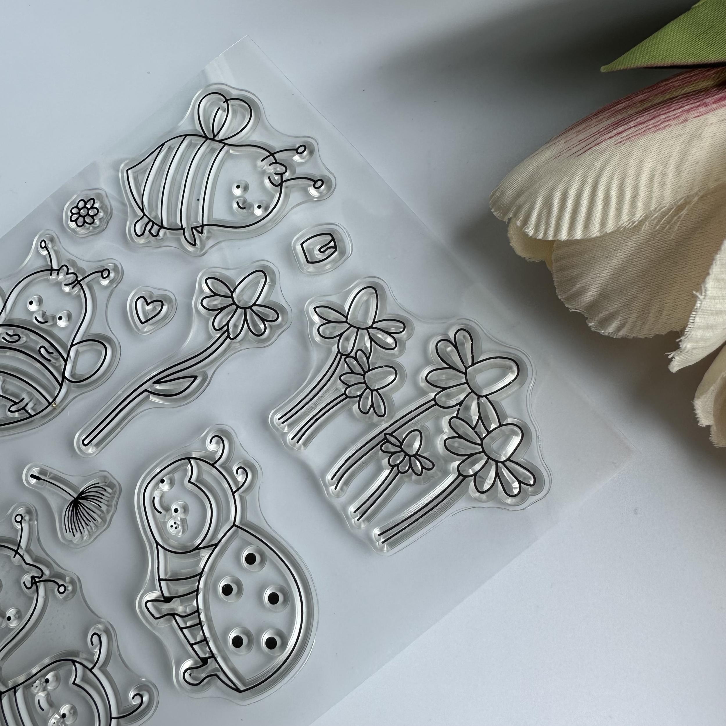 Cartoon Transparent Stamp For Journaling Reusable Stationery Stamp