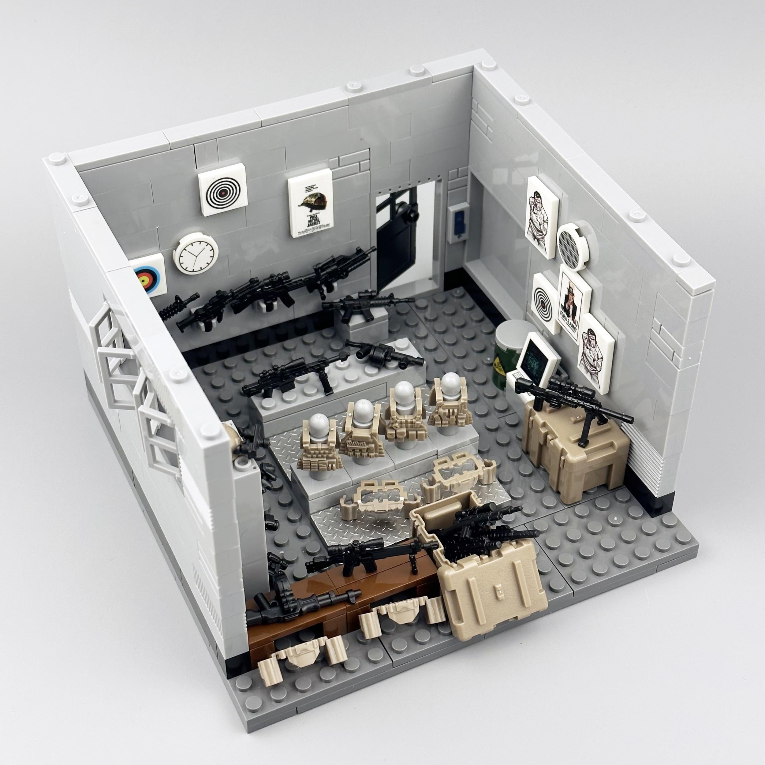 294pcs Military Building Blocks Set Creative Construction Toy for Kids Gray