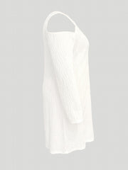 Cold Shoulder Long Sleeve V Neck Dress