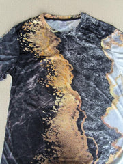 Men's 3D Abstract Graphic T-shirt Mid Stretch Tee For Outdoor