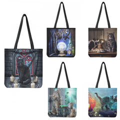 Magic Cat Print Shoulder Bag Tote Bag