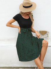 Short Sleeve Polka Dots Dress Casual for Summer & Spring