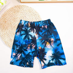 Boys Casual Coconut Tree Shorts Swim Trunks For Summer Holiday