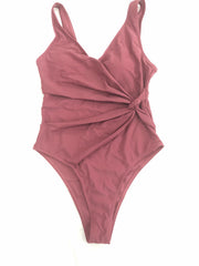 Ruched Knot High Cut One Piece Swimsuit for Women