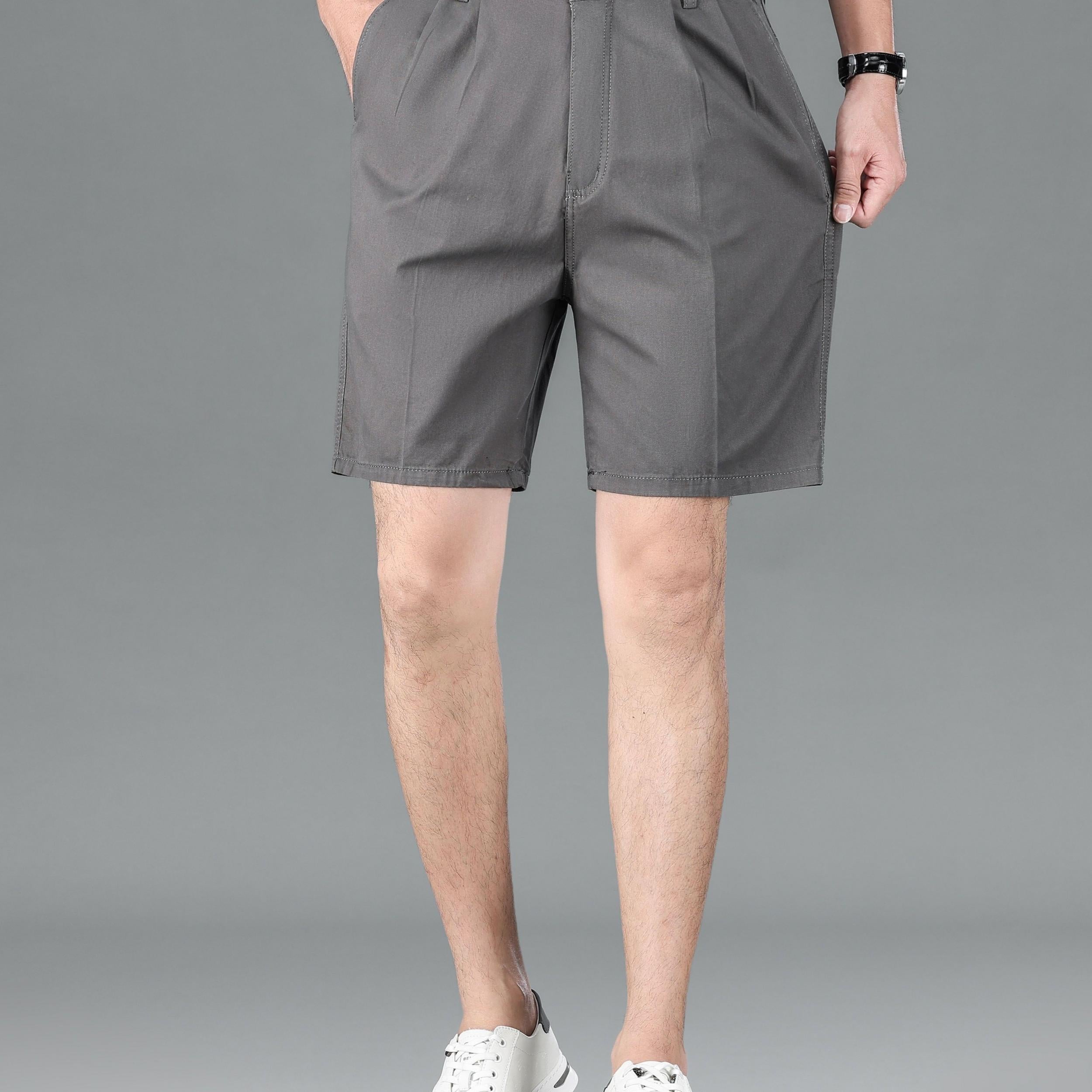 Pleated Shorts Men's Casual Solid Shorts Summer Leisure