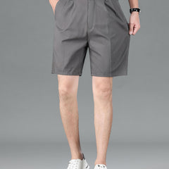 Pleated Shorts Men's Casual Solid Shorts Summer Leisure