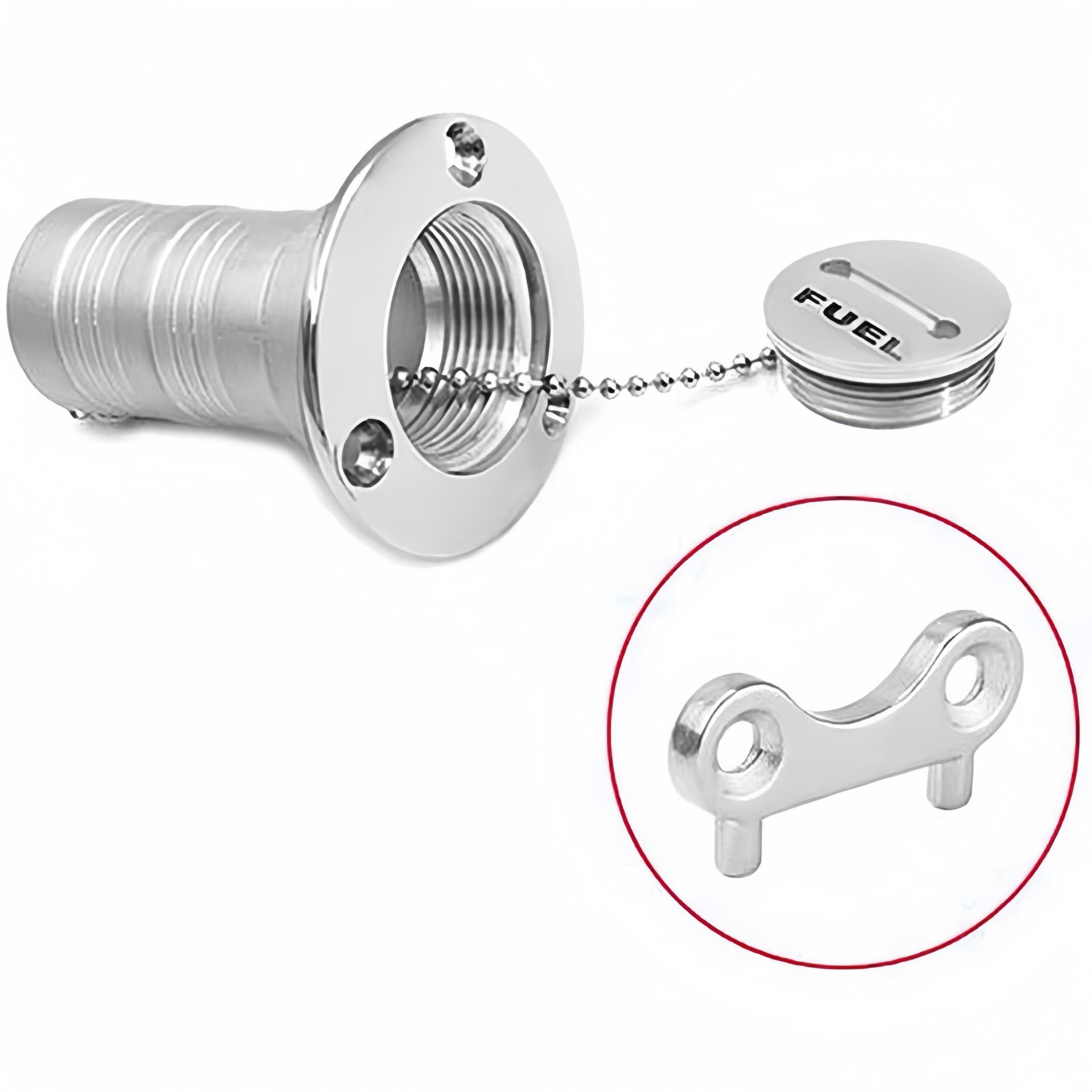 2pcs SS316 Water Fuel Tank Key Deck Fill Spare Key
