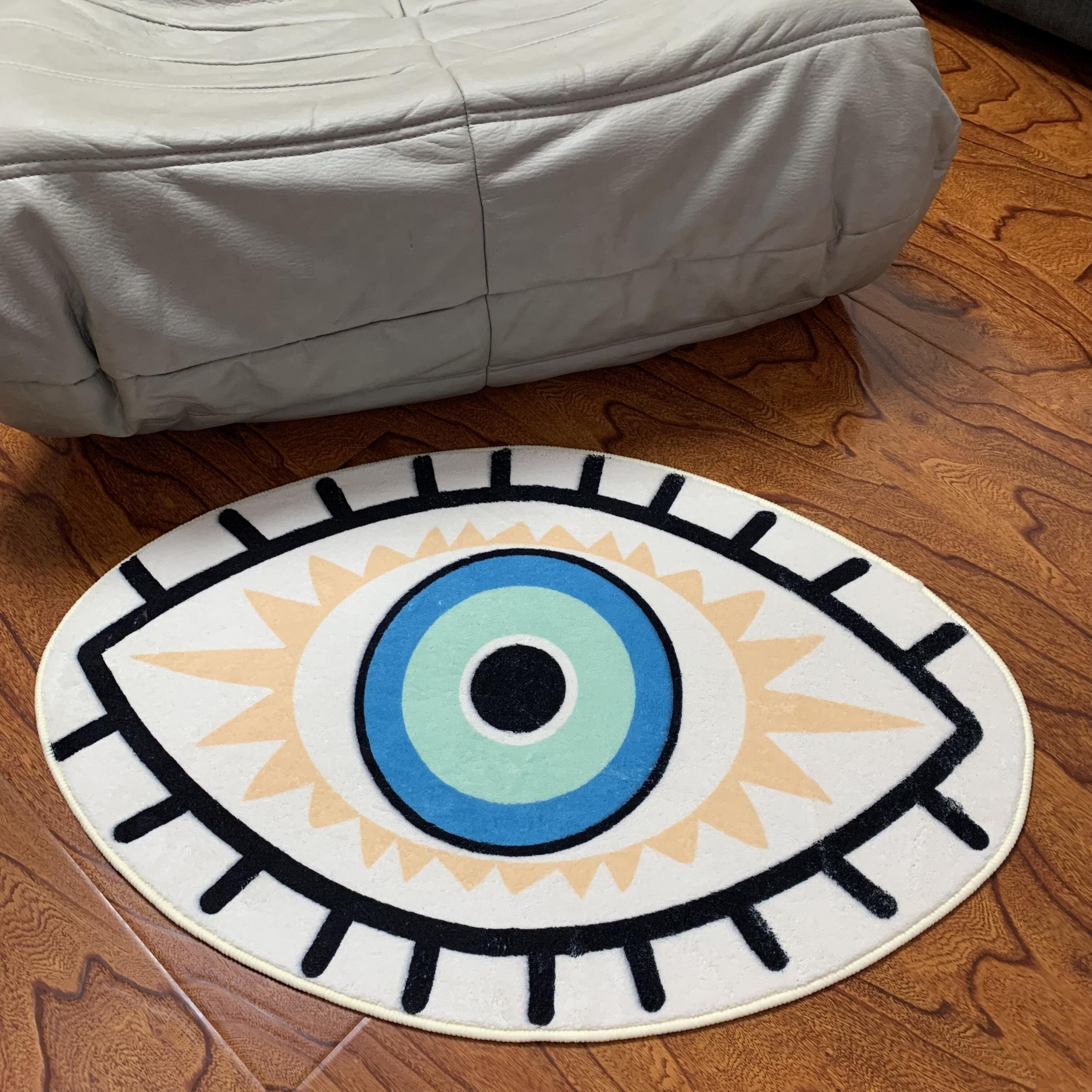 Eyes Shaped Area Rug for Living Room Bedroom Nursery Halloween Decor